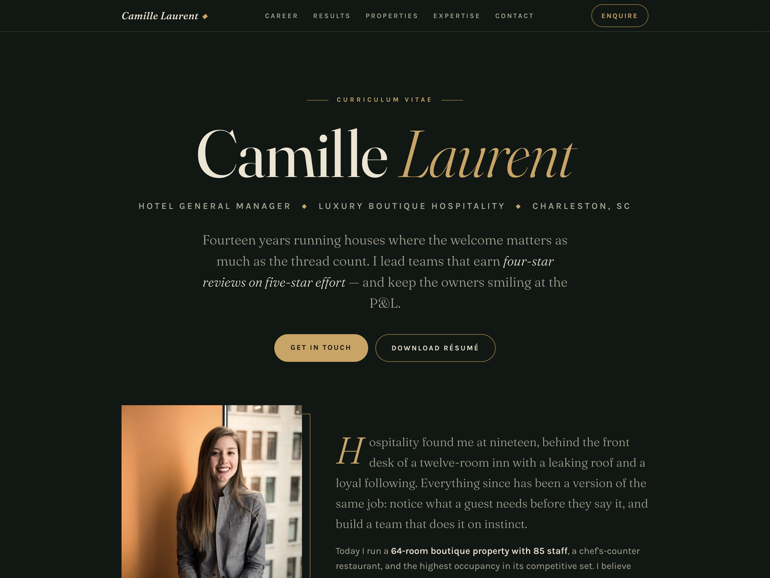 Camille Laurent — built with Nanopage