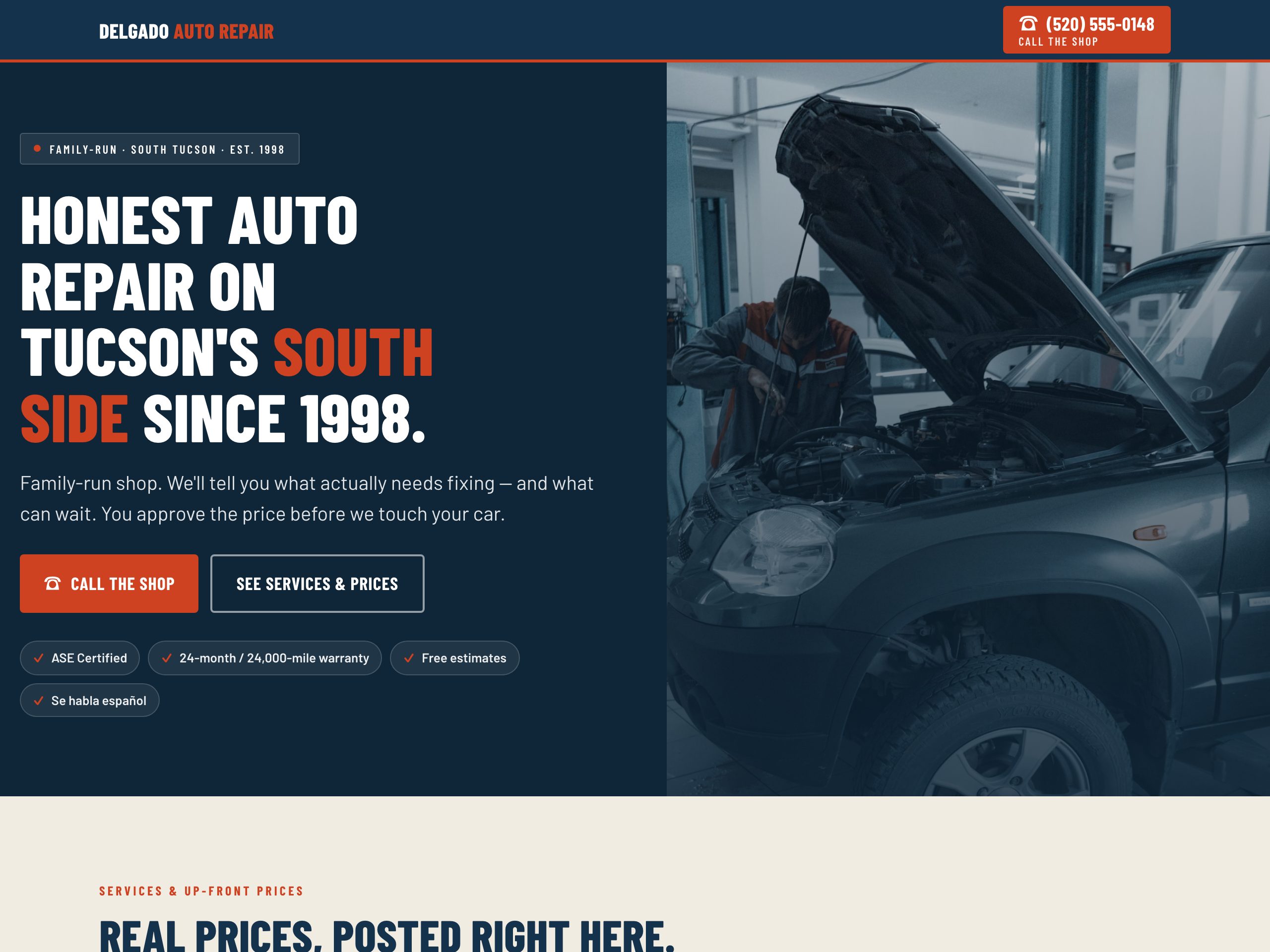 Delgado Auto Repair — built with Nanopage