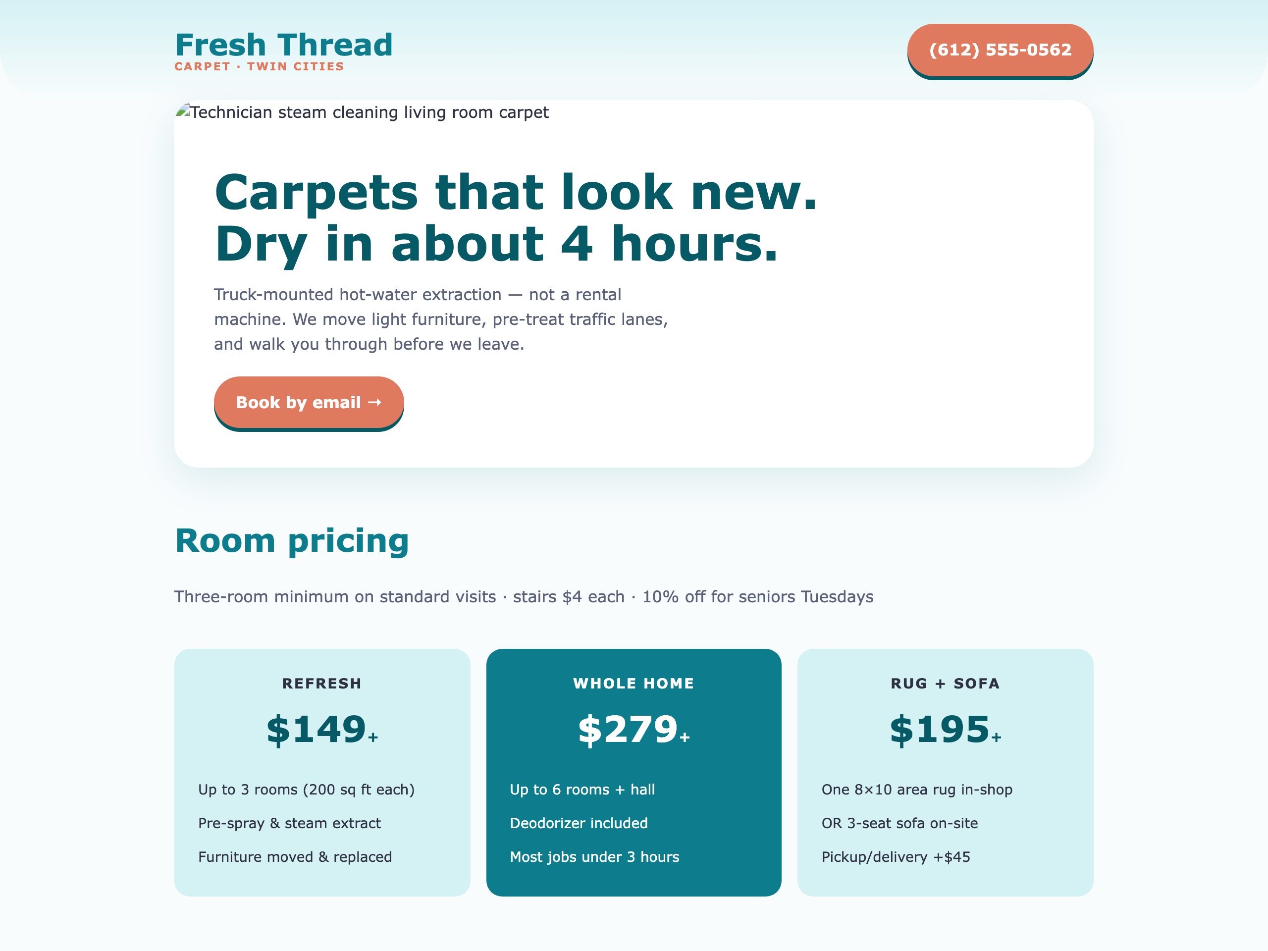 Fresh Thread Carpet — built with Nanopage