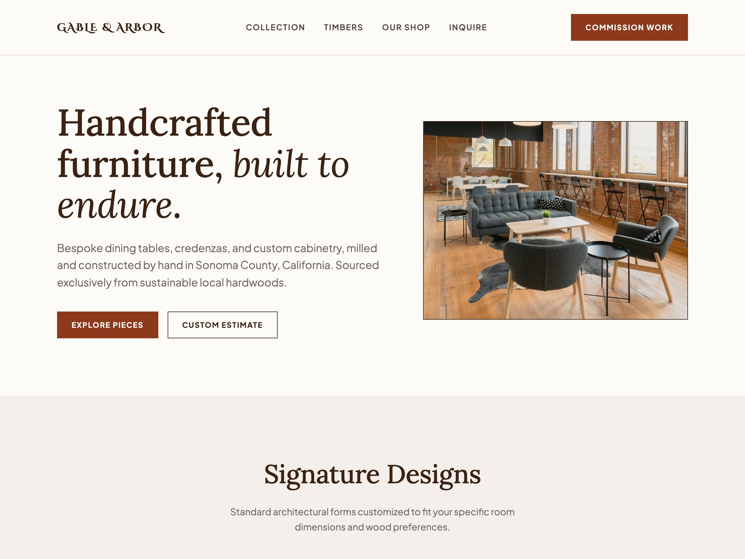 Gable & Arbor — built with Nanopage