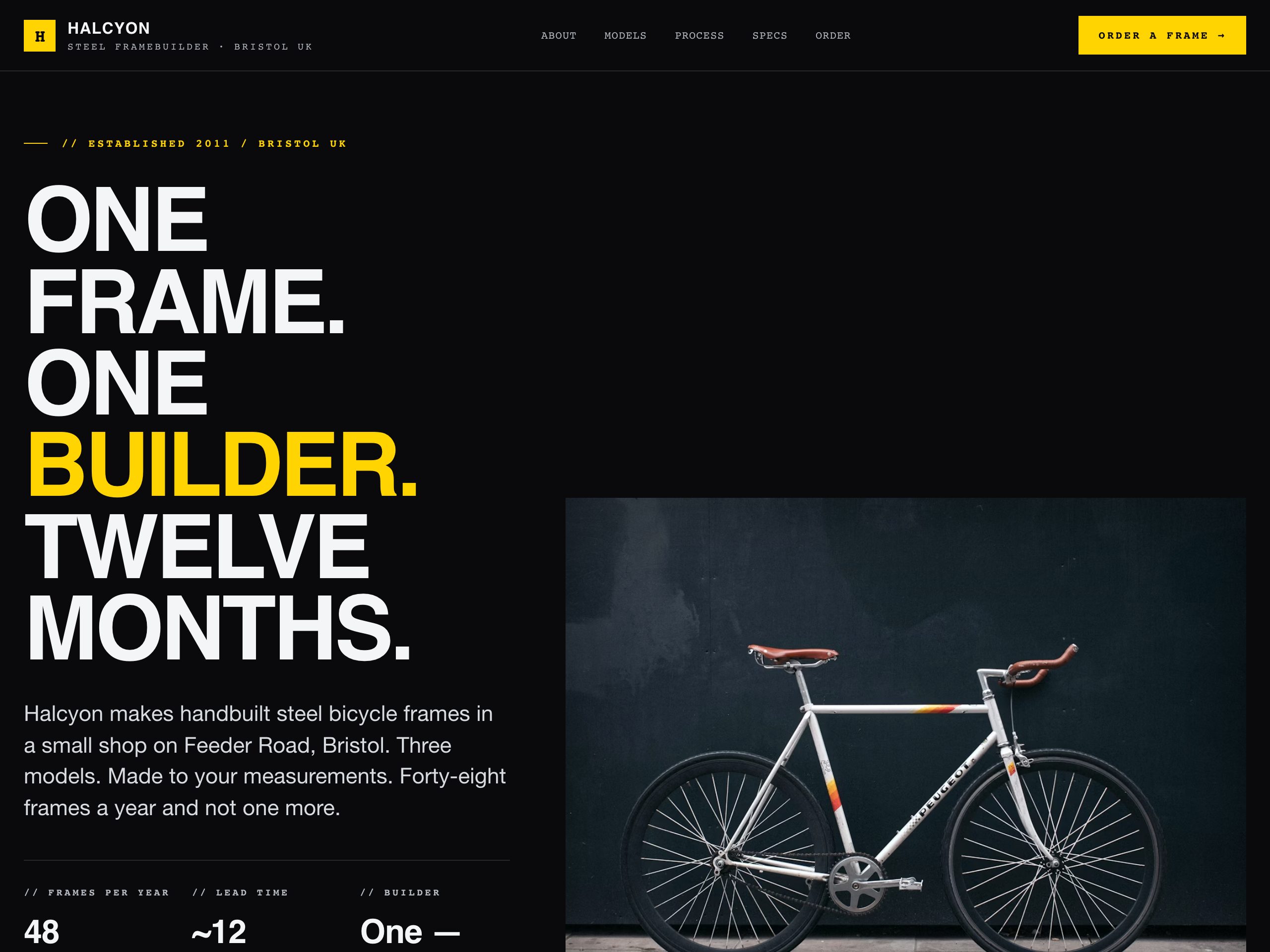 Halcyon Cycles — built with Nanopage