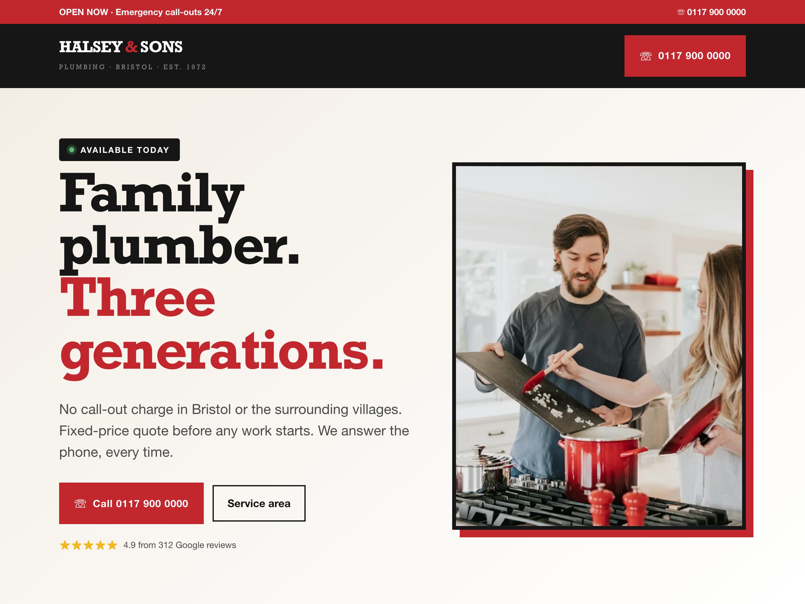 Halsey & Sons Plumbing — built with Nanopage