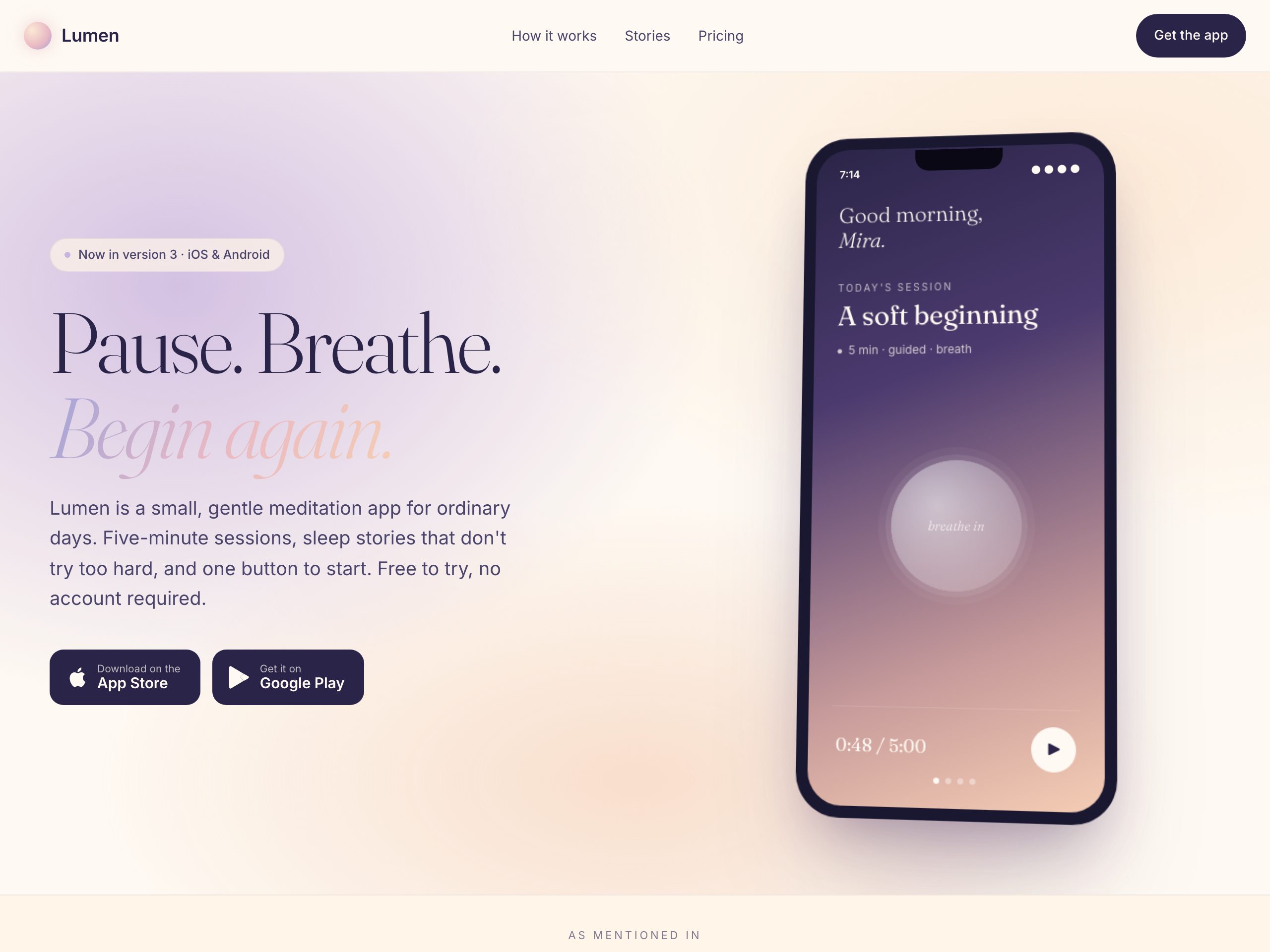 Lumen — built with Nanopage