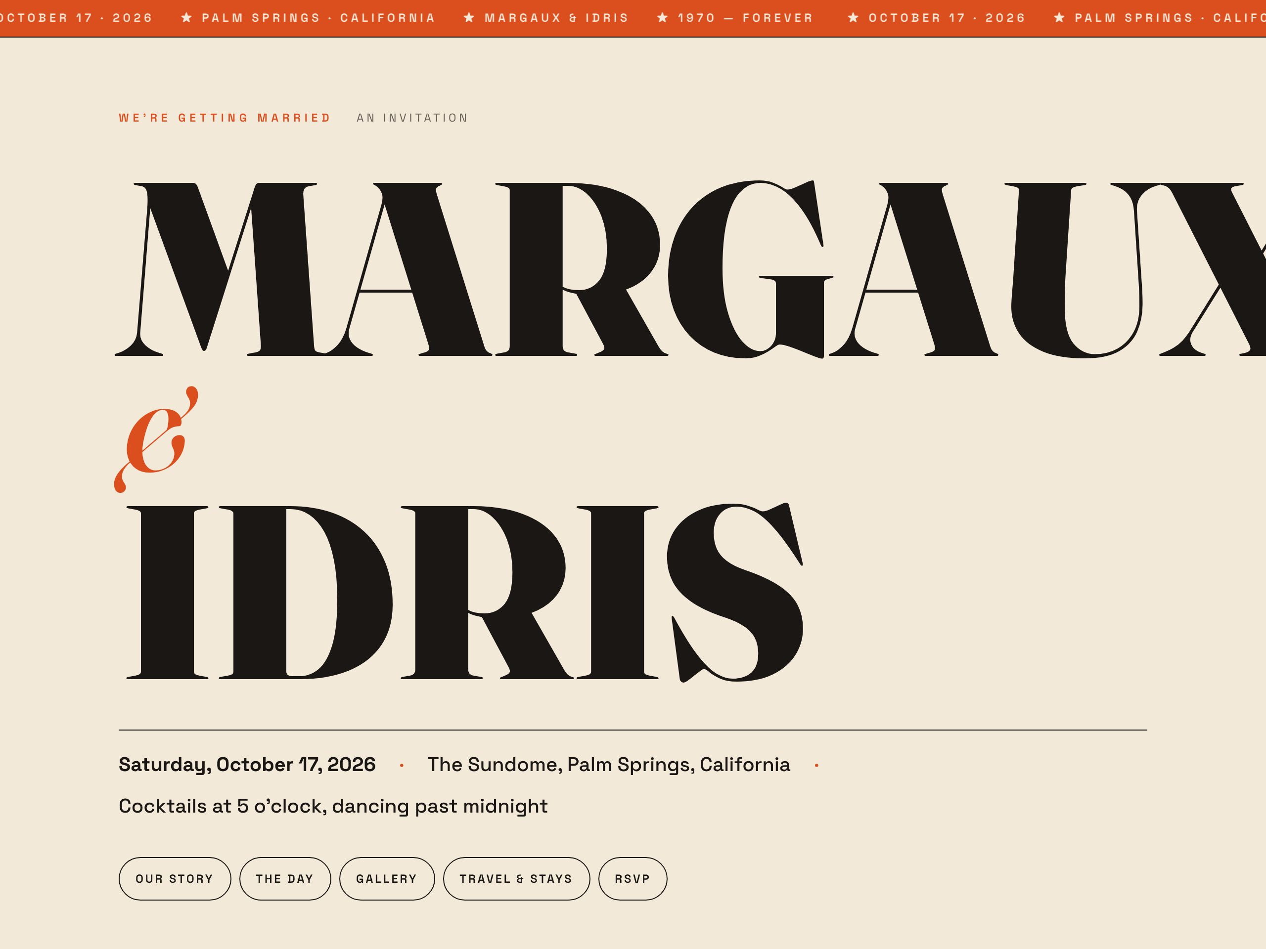 Margaux & Idris — built with Nanopage