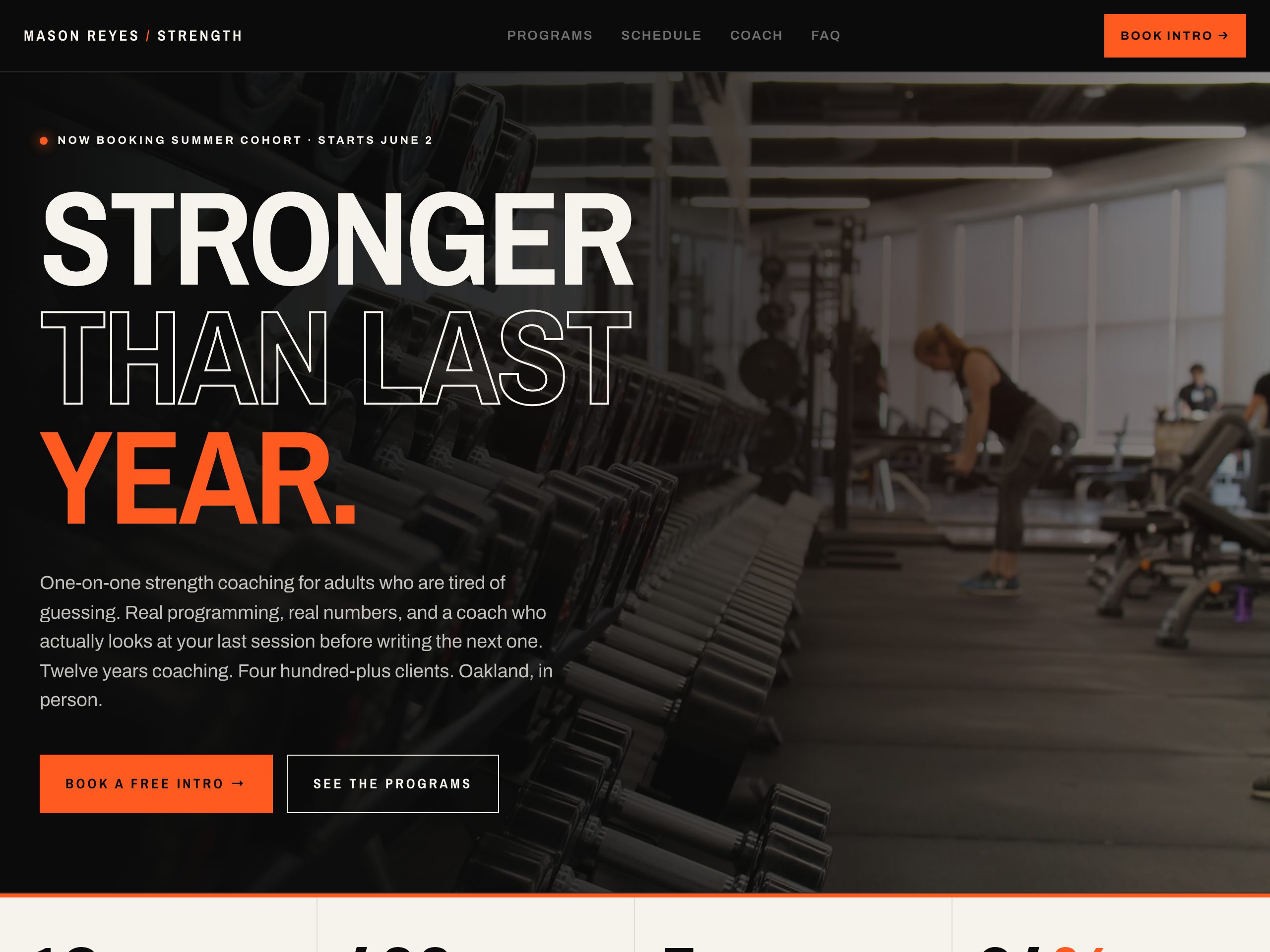 Mason Reyes Strength — built with Nanopage