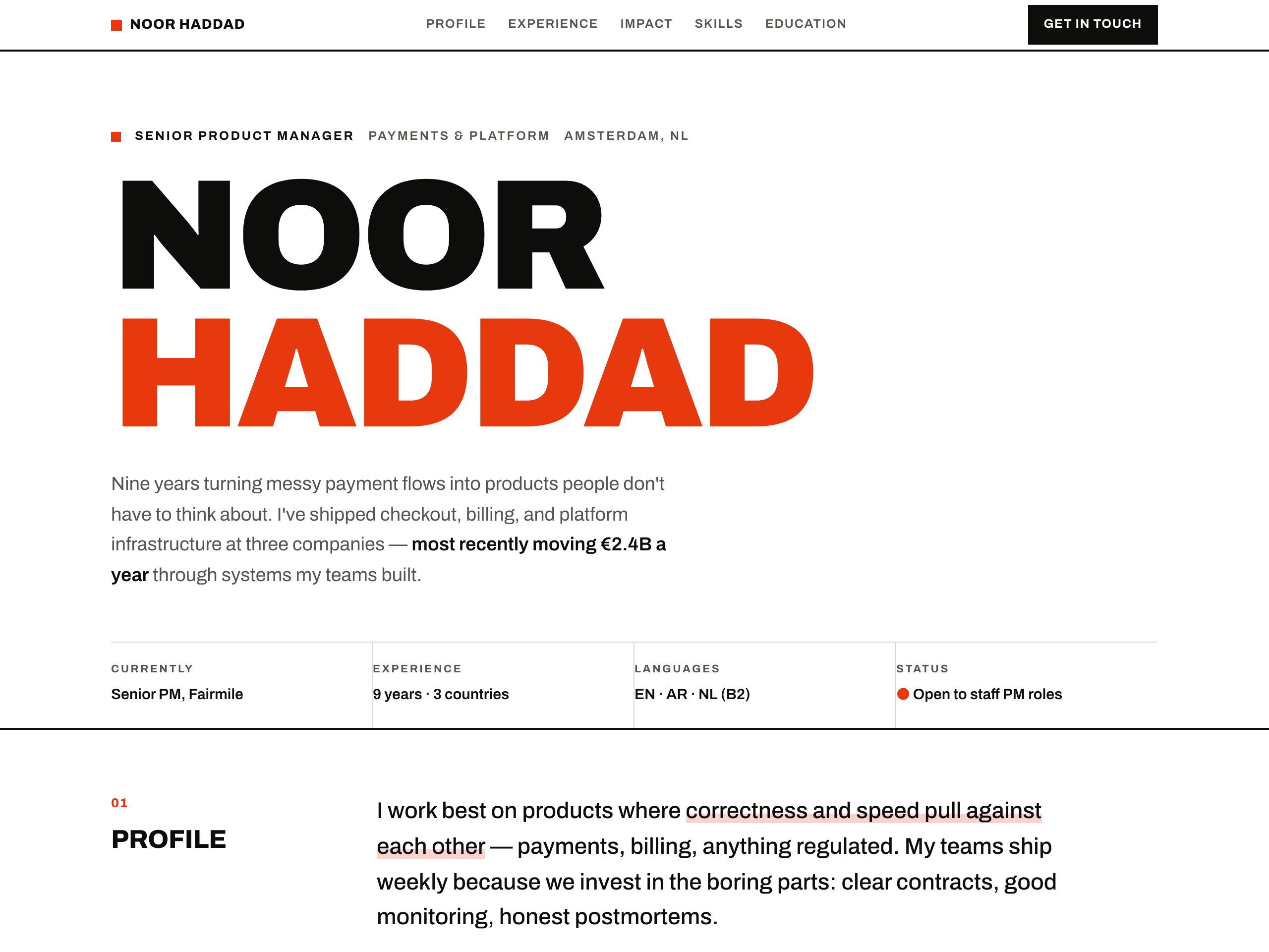 Noor Haddad — built with Nanopage