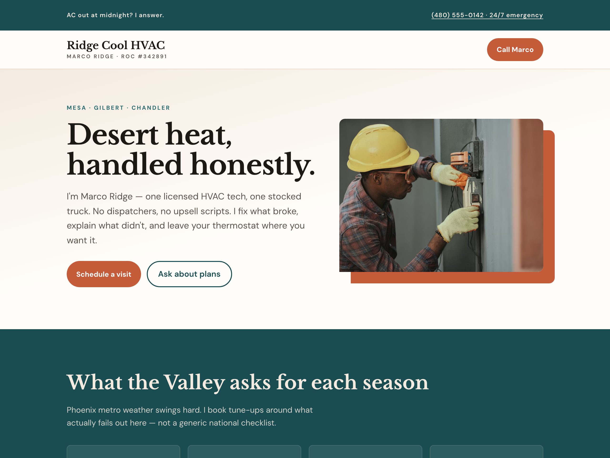 Ridge Cool HVAC — built with Nanopage